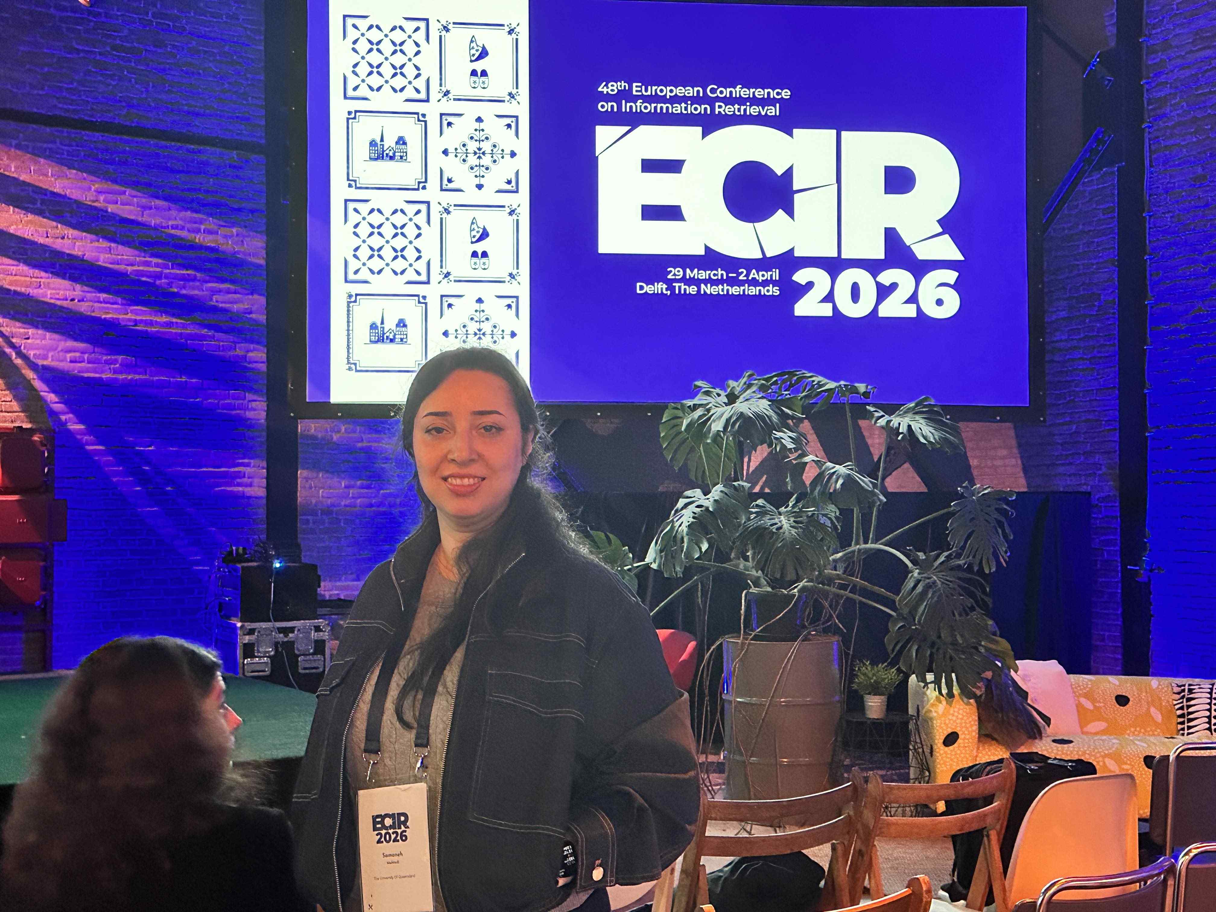 ECIR 2026 sign at the main conference venue
