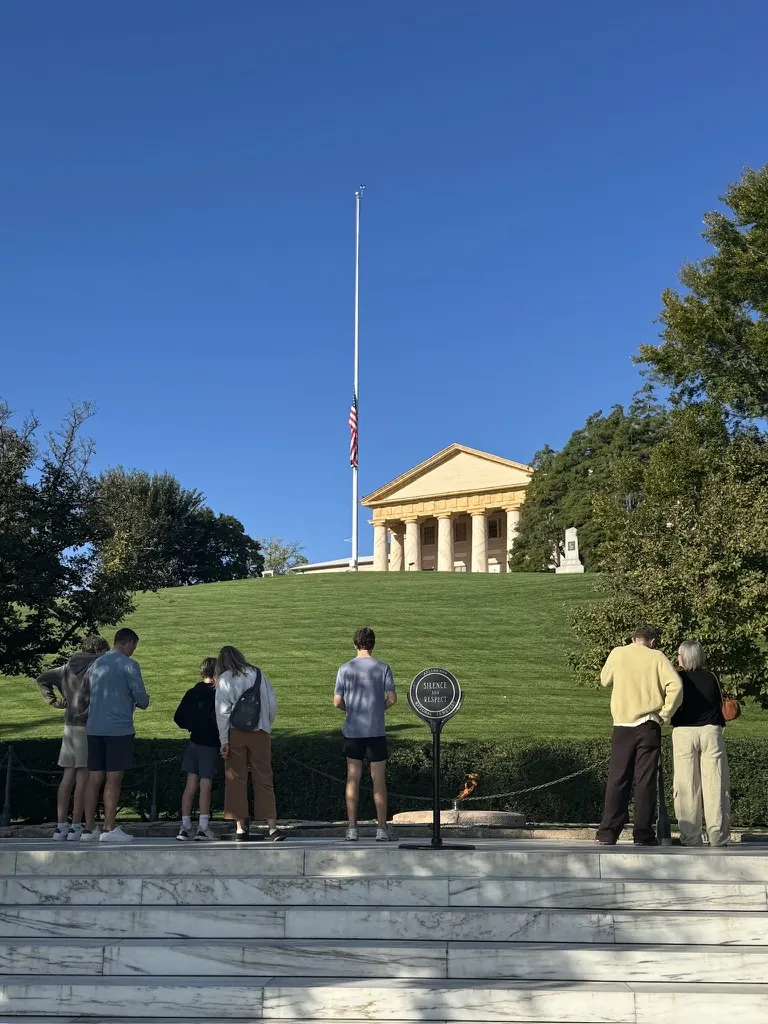 Arlington House on the hill above Arlington National Cemetery